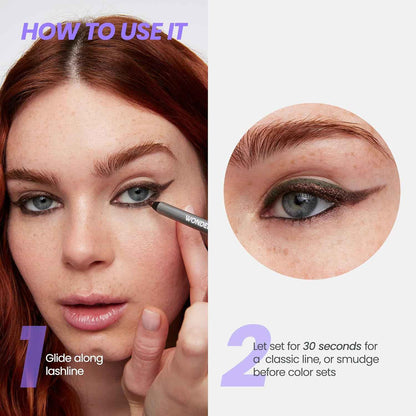 Wonderskin 1440 Eyeliner Pencil – Premium Longwear Eye Makeup in Brown Sugar, Sharpenable Waterproof Liner