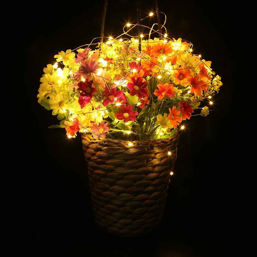 GDEALER 4-Pack 16.4ft Copper Wire Fairy Lights – Cozy Bedroom Ambient Lighting with 8 Modes and Remote Dimming