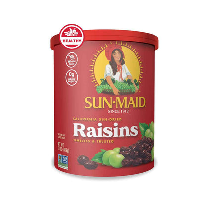 Sun-Maid California Raisins – Thoughtful Care Package Snack for Mom, 13 oz Resealable Canister