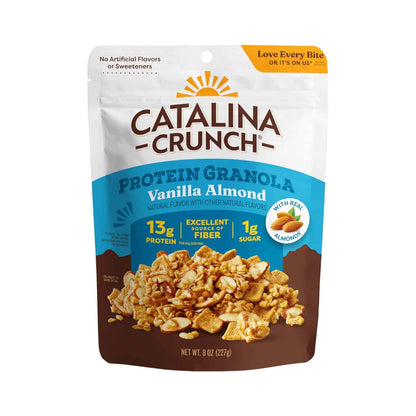 Catalina Crunch Protein Granola - Mindful Eating Cereal for Keto and Clean-Eating Routines, High-Fiber Low-Sugar Snack - Peanut Butter 8 oz