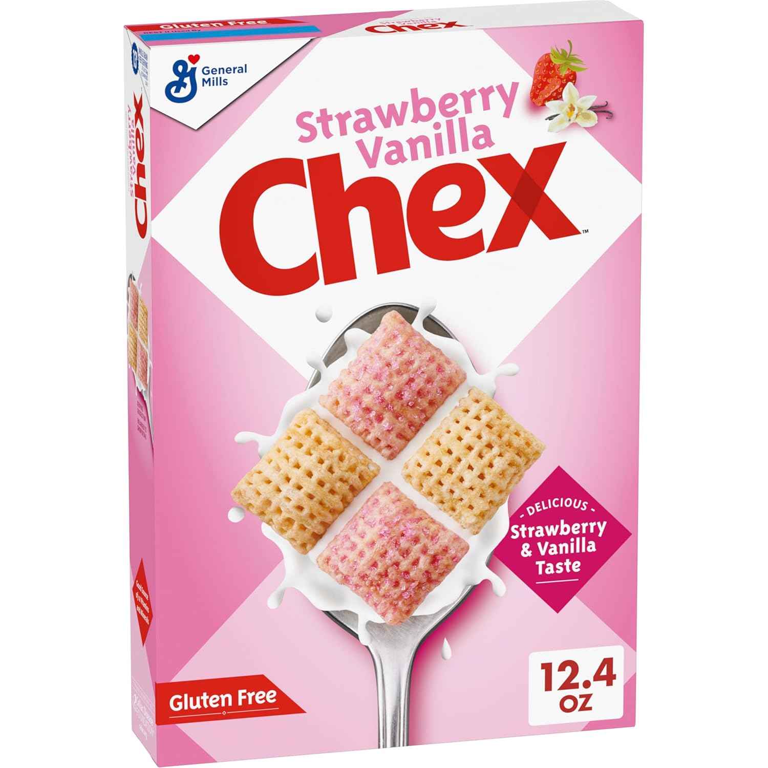 Strawberry Vanilla Chex Gluten Free Certified Cereal – Safe Breakfast Choice for Celiac and Gluten Sensitive Households