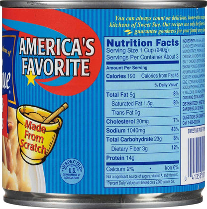Sweet Sue Chicken & Dumplings 24 oz Can - Camp Stove Dinner for RV Trips and Campsites, Long Shelf Life