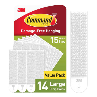 Command Large Picture Hanging Strips, White – Housewarming Gift for New Homeowners, Damage-Free Decor Essential