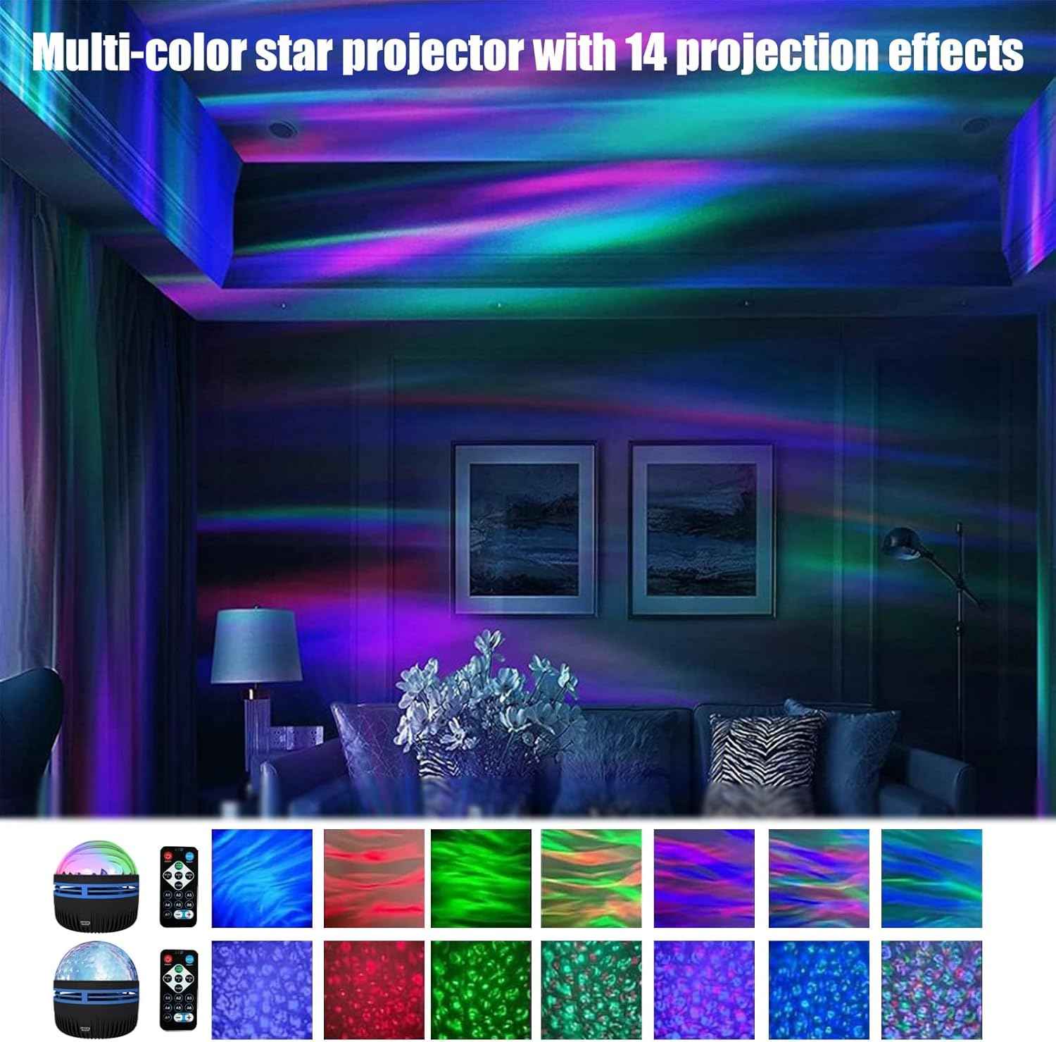 Northern Glow Aurora Projector – Premium Dual-Effect Designer Lamp with Crystal-Clear 5W LED for High-End Interiors
