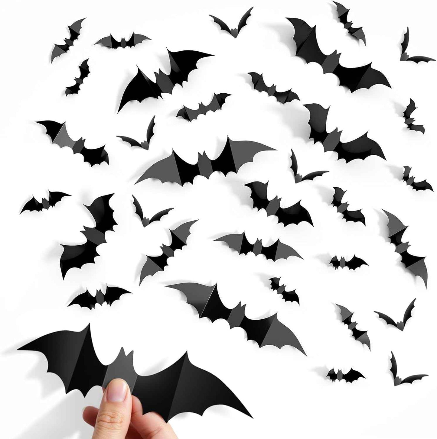HauntNest Cute Bat Wall Decals – No-Mess Halloween Activity for Classroom, Daycare, and Nursery, Reusable
