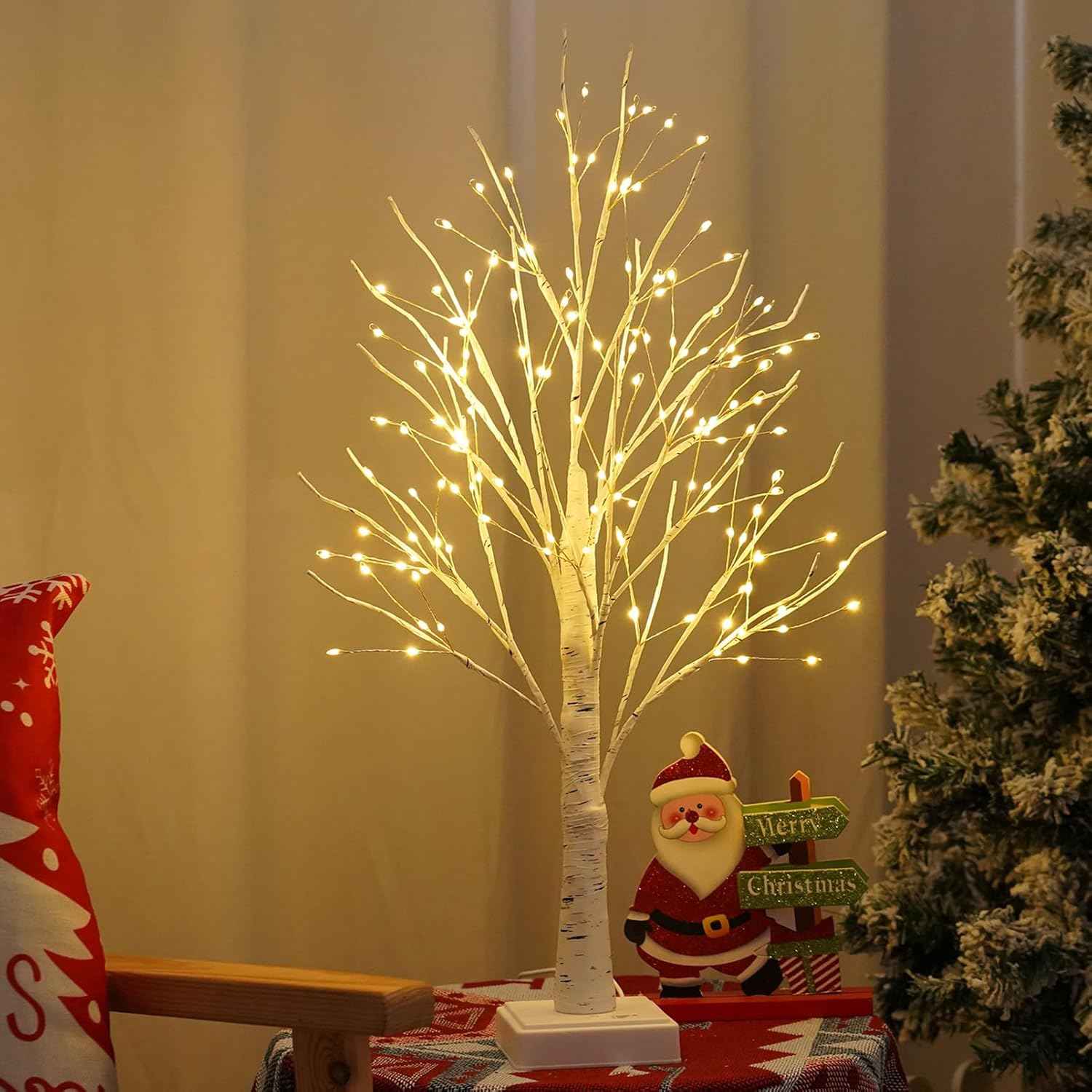 Mavques Baby-Safe Tree Light – Flameless Nursery Decor, Warm White LED for Playroom Tables