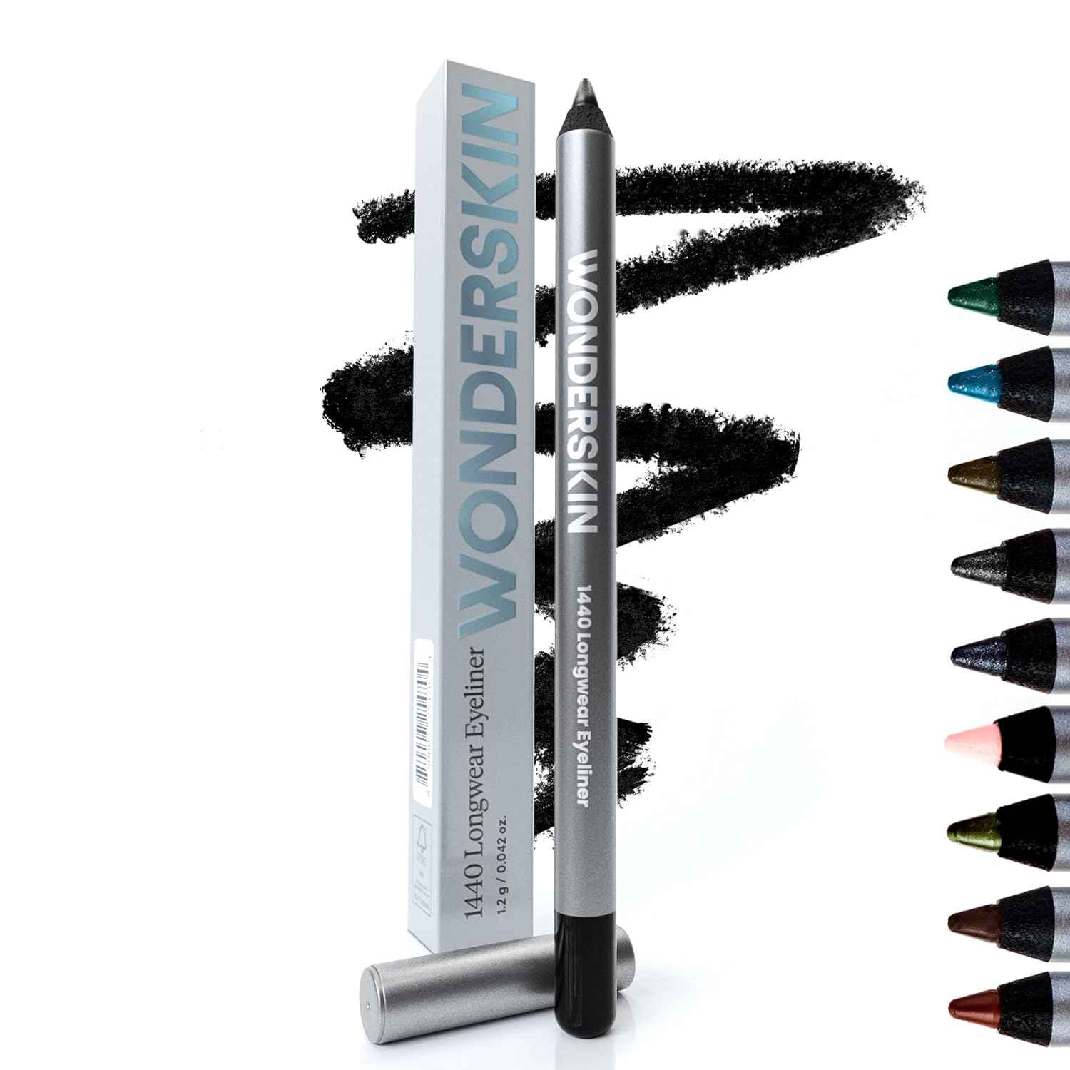 Wonderskin 1440 Eyeliner Pencil – Premium Longwear Eye Makeup in Brown Sugar, Sharpenable Waterproof Liner