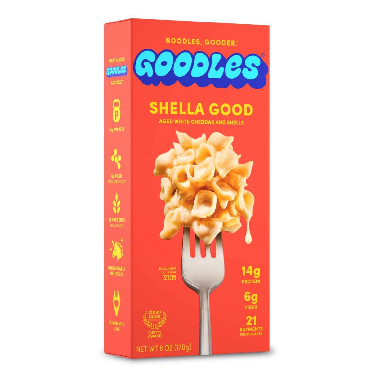Goodles Shella Good Aged White Cheddar Shells – Clean Ingredient Comfort Food for Mindful Home Cooks