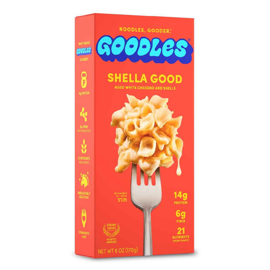 Goodles Shella Good Aged White Cheddar Shells – Clean Ingredient Comfort Food for Mindful Home Cooks