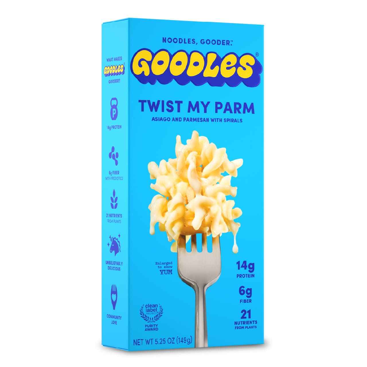 Goodles Twist My Parm Asiago and Parmesan Spirals – Gut-Health Weeknight Dinner for Clean-Label Pantry