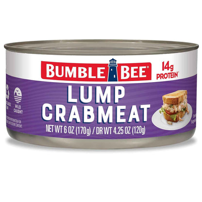 Bumble Bee Lump Crab Meat – Fast Weeknight Dinner Solution, Ready-to-Drain Lump Meat for Parents