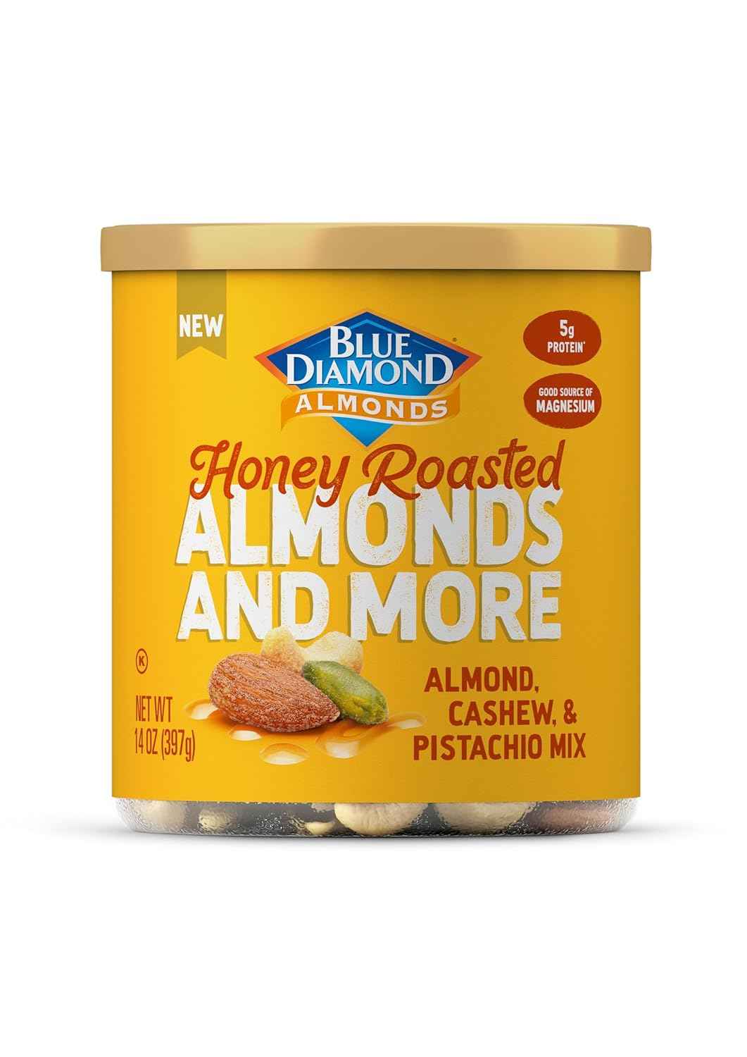 Blue Diamond Almonds Sweet Honey Roasted – Resealable Trail Snack for Backpacking and Road Trips