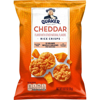Quaker Rice Crisps Sweet and Savory Variety Mix - Office Desk Drawer Snacks for Mid-Afternoon Focus Breaks, 15 Single-Serve 1 oz Bags