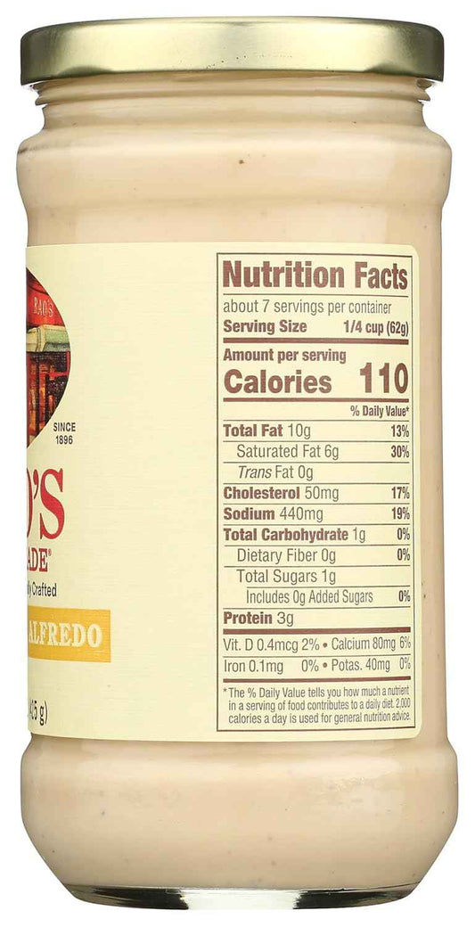 Rao's Four Cheese Alfredo Sauce 15 oz – Carb-Conscious Cream Sauce for Keto and Low-Carb Lifestyles