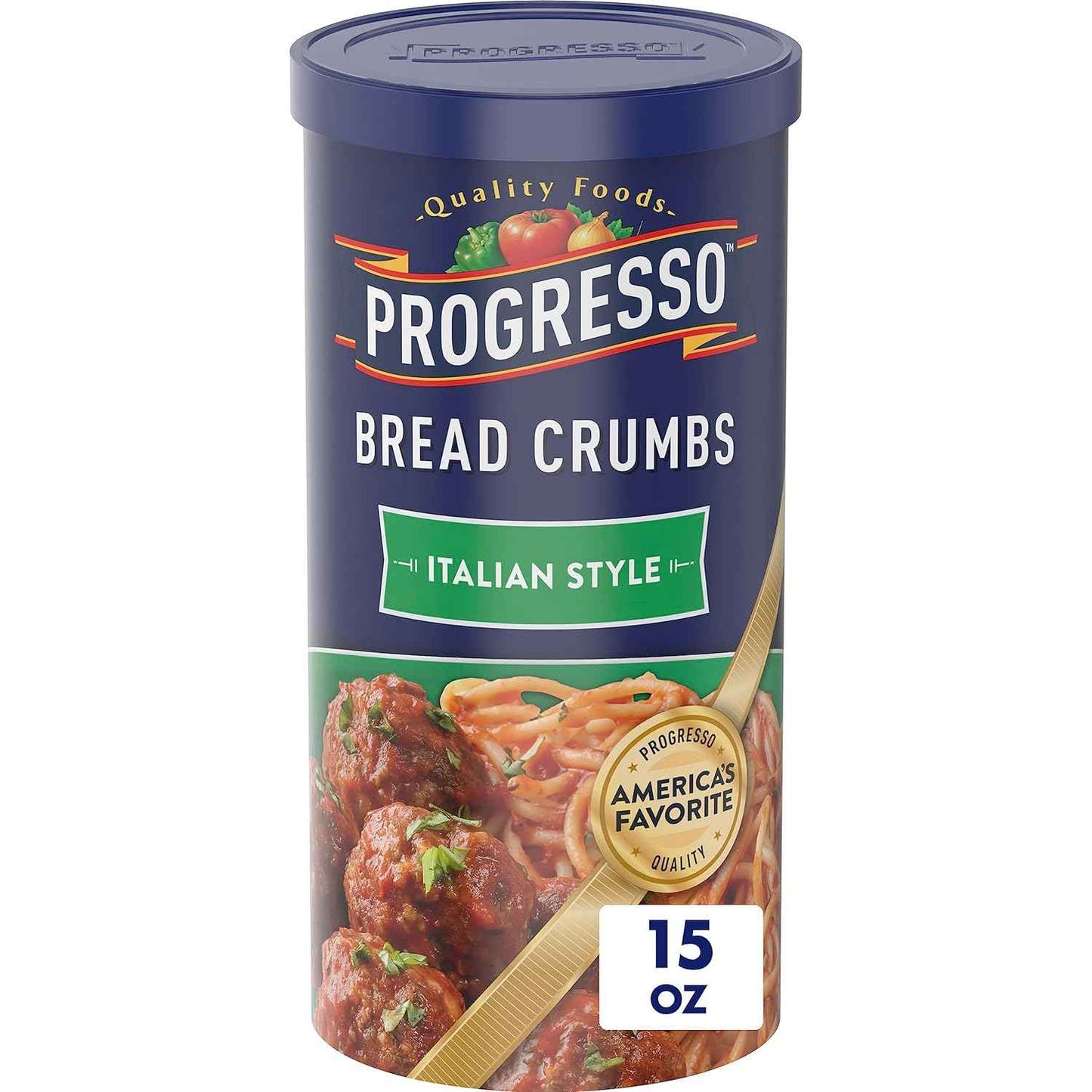 Progresso Italian Style Bread Crumbs, Single-Canister Pantry Essential, 15 oz
