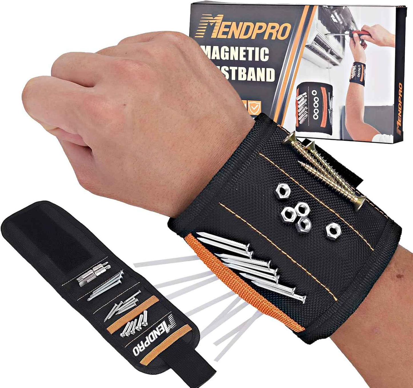 MENDPRO Magnetic Wristband – Outdoor Deck Repair Companion for Garden Shed and Patio Projects