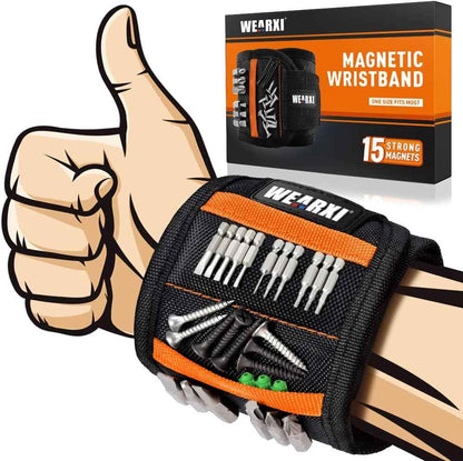 WEARXI Magnetic Wristband Tool – Safer Ladder Work Accessory, Reduces Dropped Screws and Falls for Roofers and Tradesmen