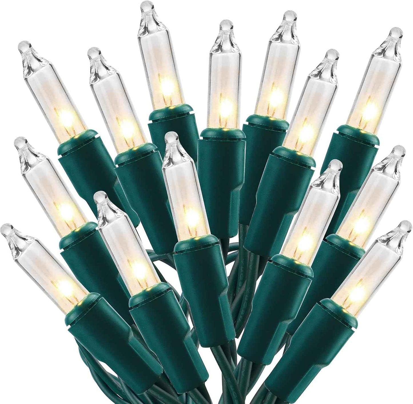 Safe Around Kids and Pets, 150-Bulb Incandescent Mini String Lights with Built-In Fuse and UL Approval, Warm White