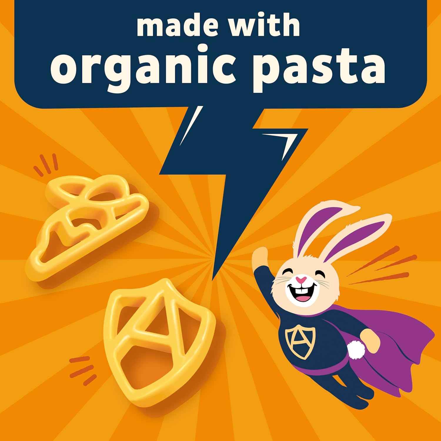 Annie's Super! Mac with Fun Shapes – Wholesome Meal Prep Pasta for Health-Conscious Families, USDA Organic Pasta and Real Cheddar, Single 6 oz Box