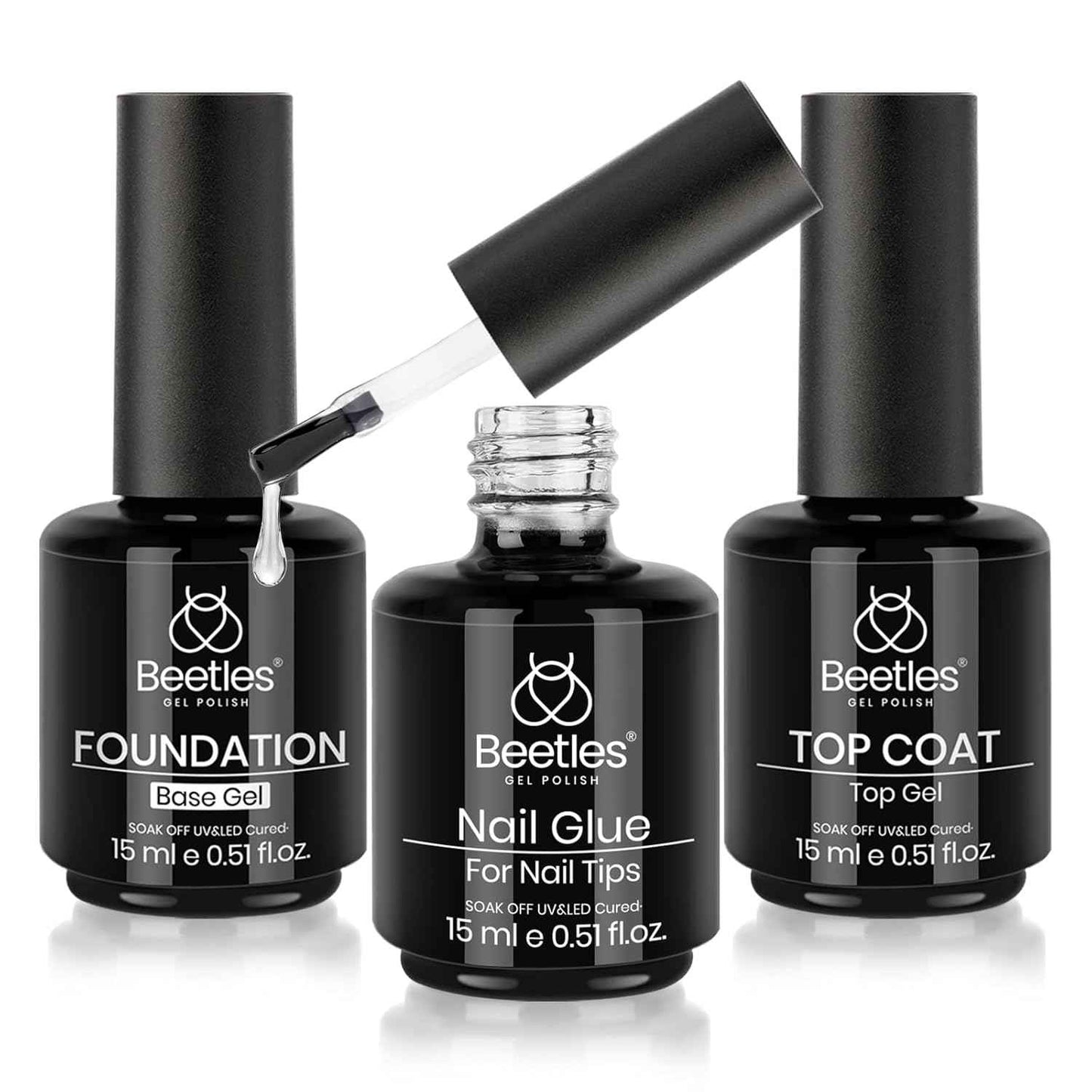 Beetles DIY Manicure Set – Thoughtful Mother's Day Gift for Her, Long-Lasting Gel Polish Starter Kit with Base and Top Coat