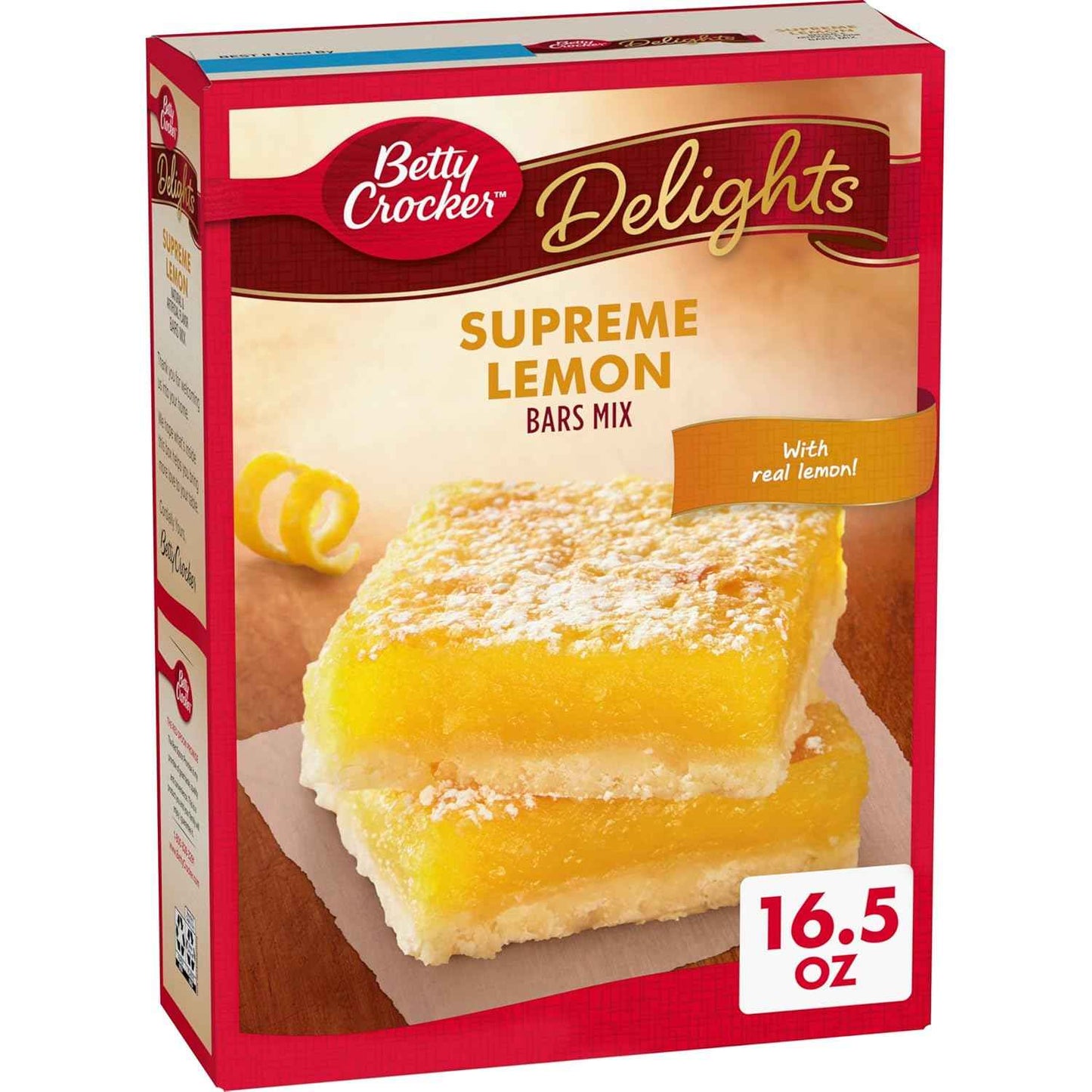 Betty Crocker Delights Supreme Lemon Bars Mix, 16.5 oz – Thoughtful Housewarming Gift for New Neighbors and Hostesses