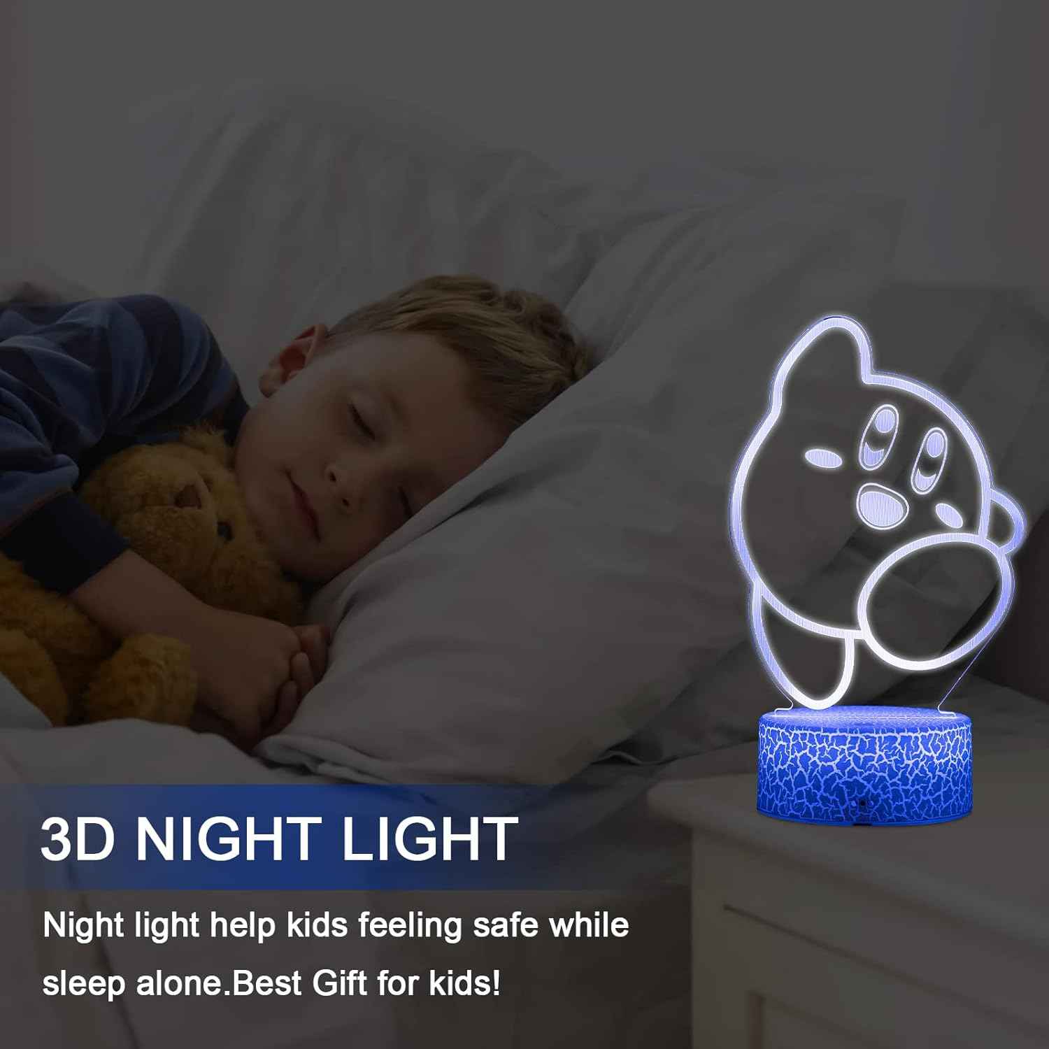 Luminara Optical 3D Lamp – Romantic Valentine's Day Gift for Her, Color-Changing Bedroom Mood Light with Remote