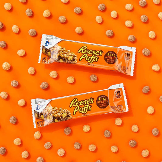 Reese's Puffs Cereal Bars – Desk-Drawer Midday Energy Snack for Busy Professionals, 16 ct Peanut Butter