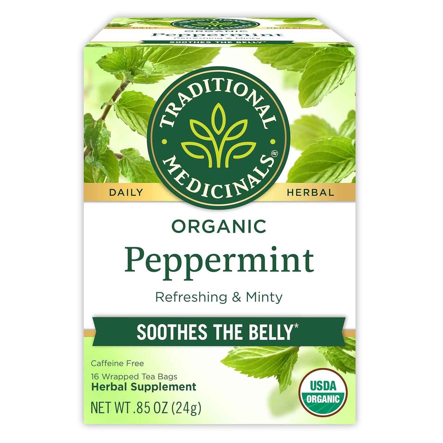Traditional Medicinals Organic Peppermint Tea – Mindful Bath Time Companion for Bloating Relief and Relaxation