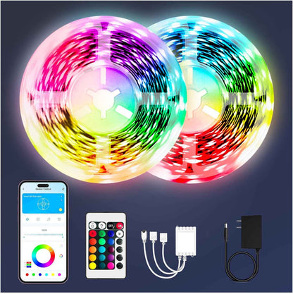 PHOPOLLO RGB LED Strip Lights – Child Friendly Bedroom Lighting, No Heat Touchable Strip