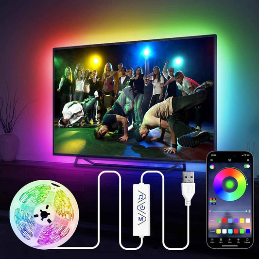 HOUHUI LED Strip Lights 32.8ft RGB+IC – Bedroom Aesthetic Ambient Lighting with 16 Million Colors and Music Sync for Cozy Room Decor