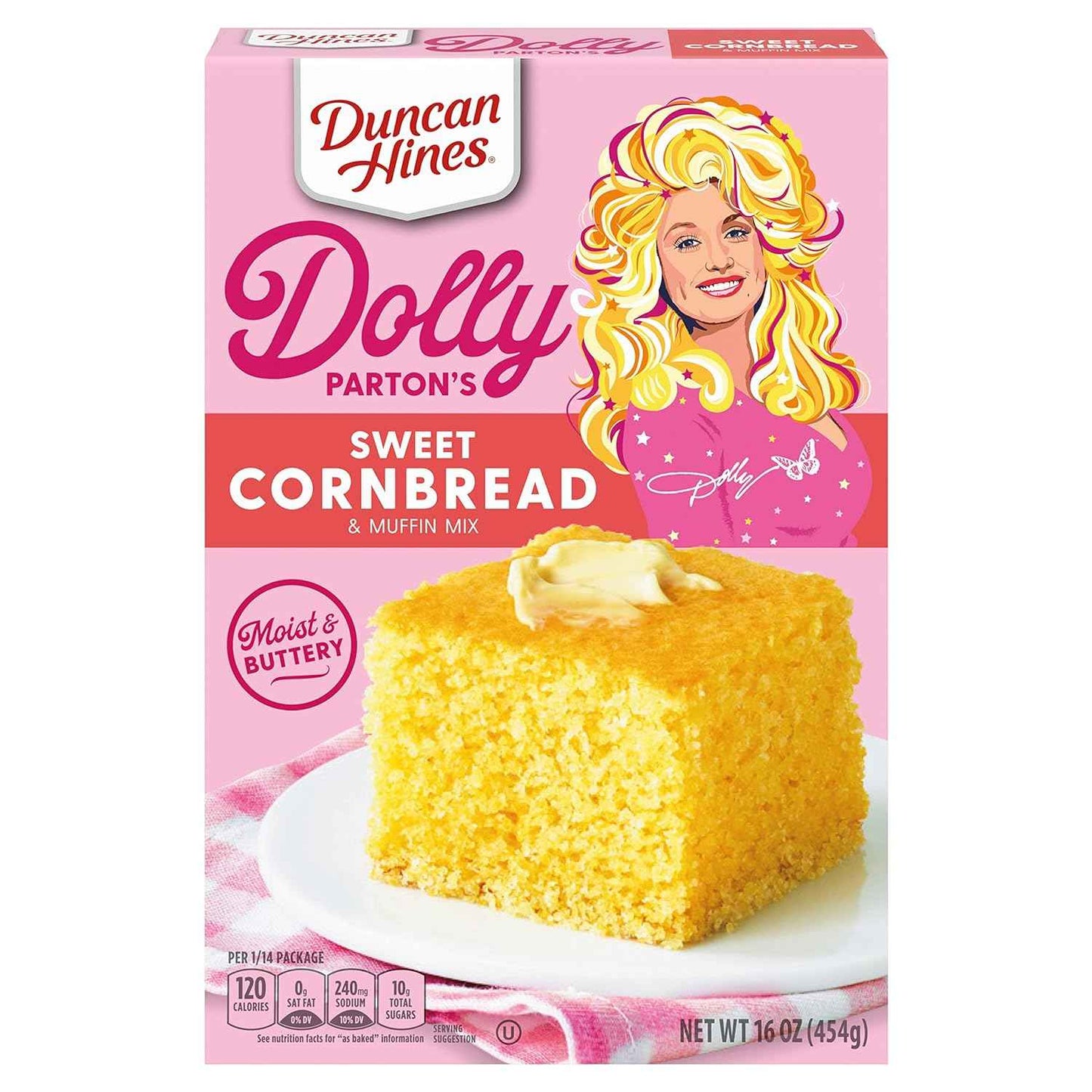 Duncan Hines Dolly Parton Sweet Cornbread Mix, 16 oz – Housewarming Gift for Friends Who Love Comfort Food