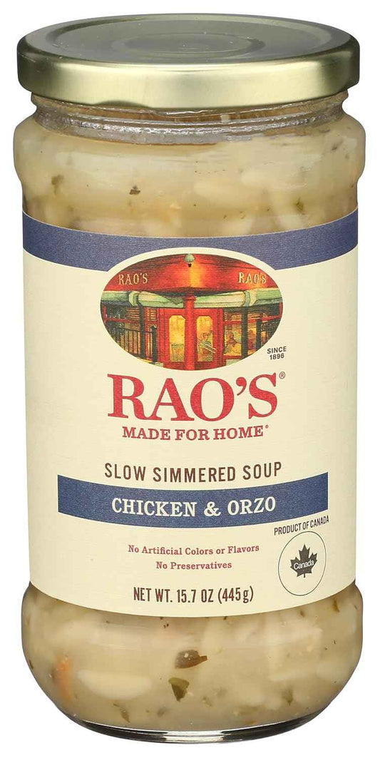 Rao's Made for Home Chicken Orzo Soup – Quick Desk Lunch for Busy Professionals, Heat-and-Serve in Minutes