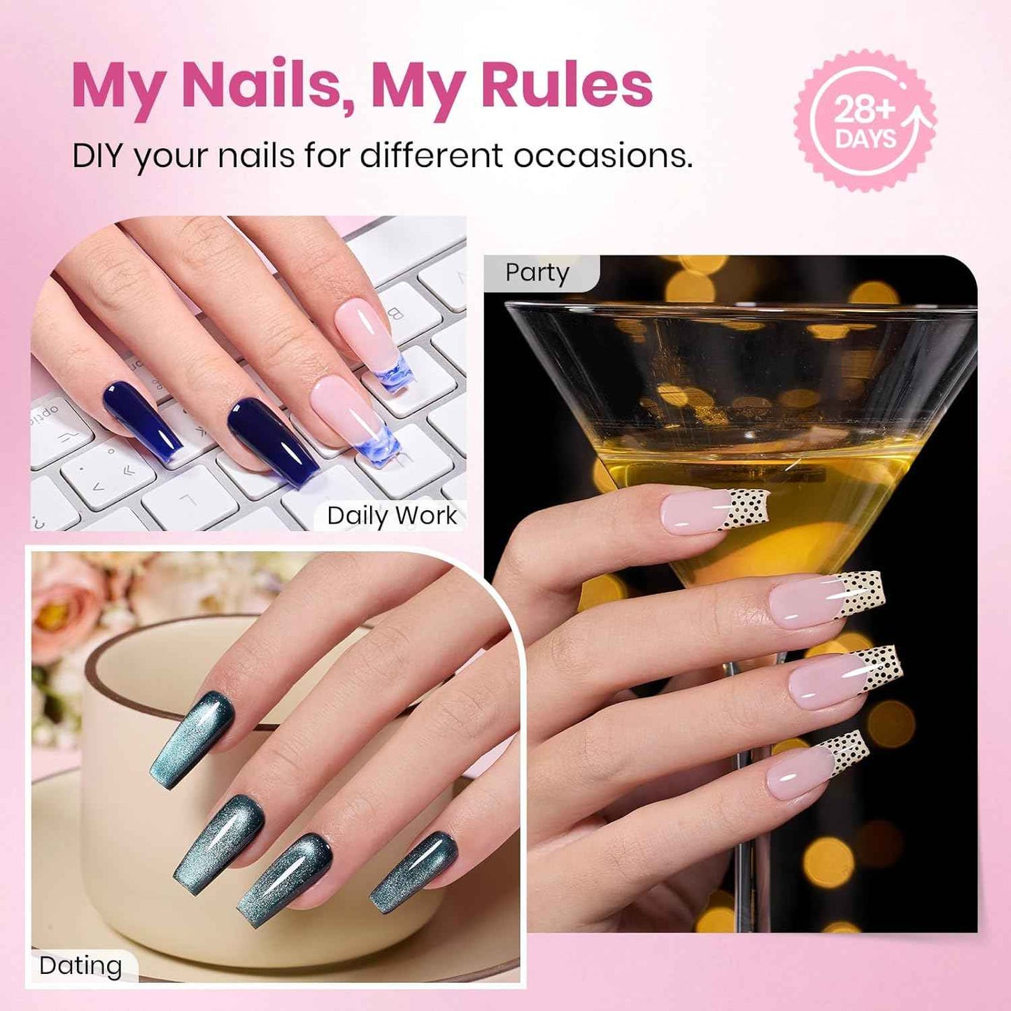 Beetles Gel Nail Tips Flat-X – At-Home Nail Care Ritual for Mindful Sunday Reset, Low-Odor Coffin Press-Ons for Sensitive Natural Nails