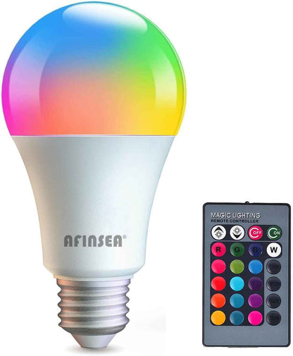 LuminWick Dimmable Color Bulb – Bath Time Wind-Down Light with 16 Soothing Colors and Warm White 6500K