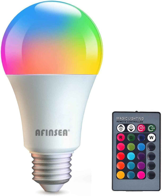 LuminWick Dimmable Color Bulb – Bath Time Wind-Down Light with 16 Soothing Colors and Warm White 6500K