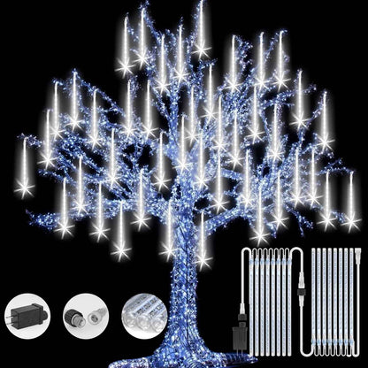 Luminous Aura Meteor Shower Lights – 7V Low Voltage Child and Pet Safe Holiday Lights, No Fire Risk