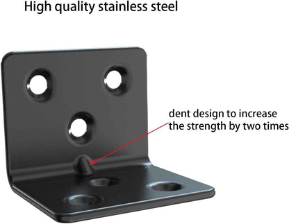 Aufuga Black Coated Shelf Bracket for Durable Patio Wall Storage and Outdoor Entertaining