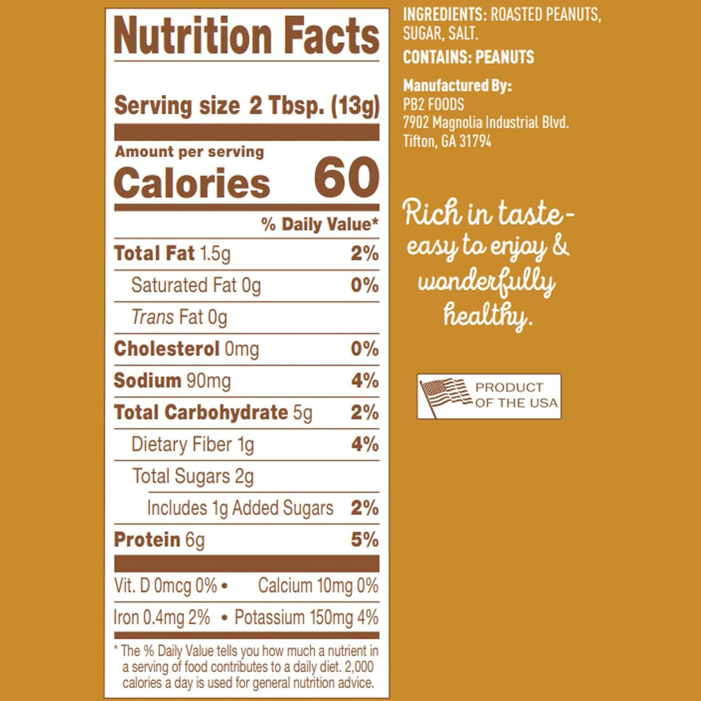 PB2_Original_Powdered_Peanut_Butter_-_6g_of_Protein,_Certified_Gluten_Free,_Only_60_Calories_per_Serving,_Perfect_for_Protein_Shakes,_Smoothies,_and_Low-Carb,_Keto_Diets