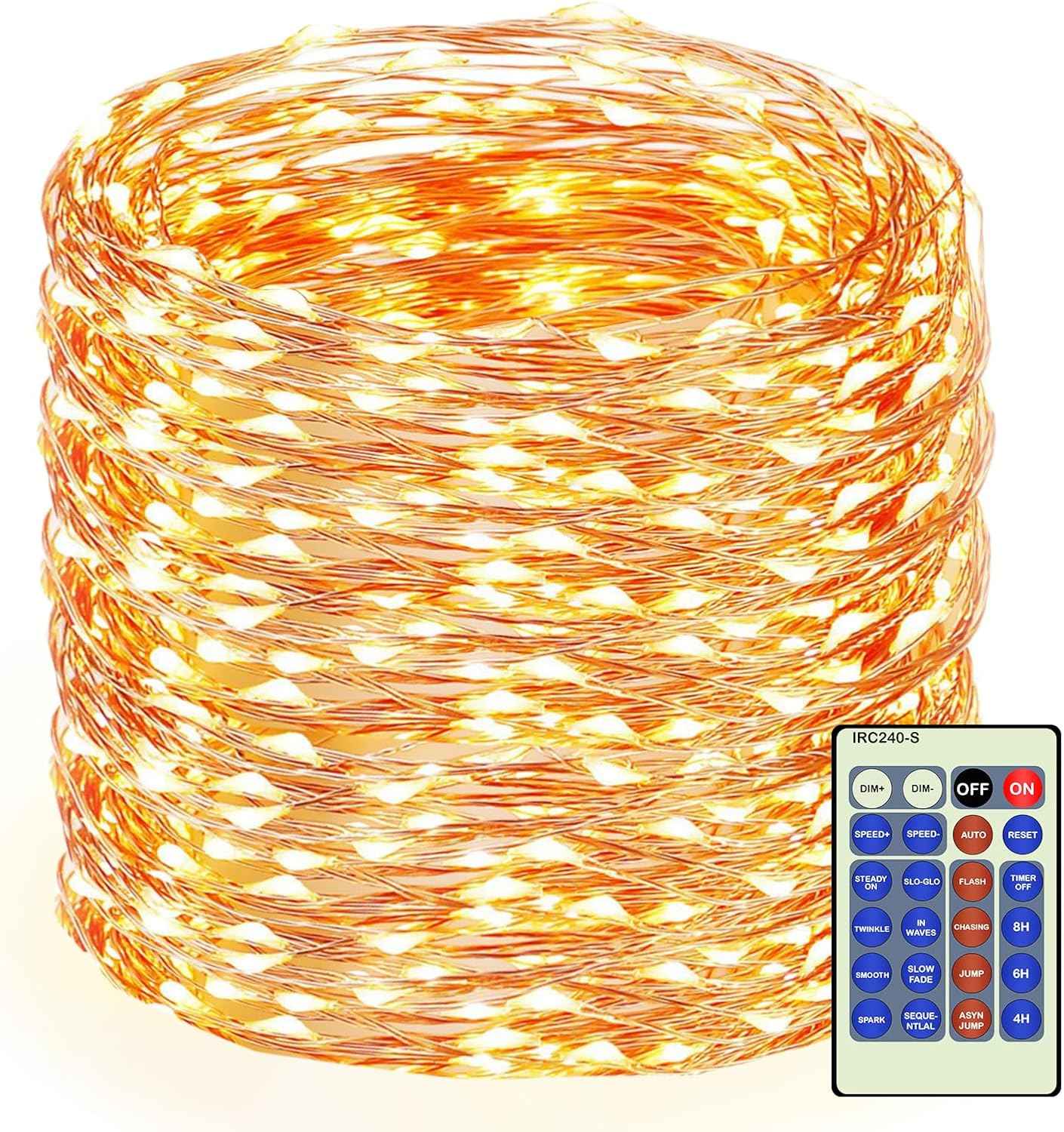 Decute 164FT Waterproof Copper Wire Lights – Patio Pergola & Backyard Fence Party Lighting, IP Rated for Outdoor Use
