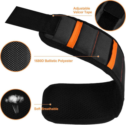 Tmacker Magnetic Wristband – Drop-Free Fastener Holder That Prevents Lost Screws in Hard to Reach and Elevated Work Areas