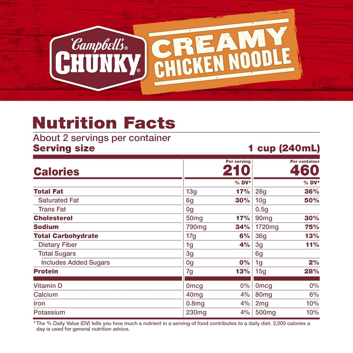 Campbell's Healthy Request Chunky Chicken Noodle Soup – Kid-Friendly Lunch for Picky Eaters, Pull-Tab Can