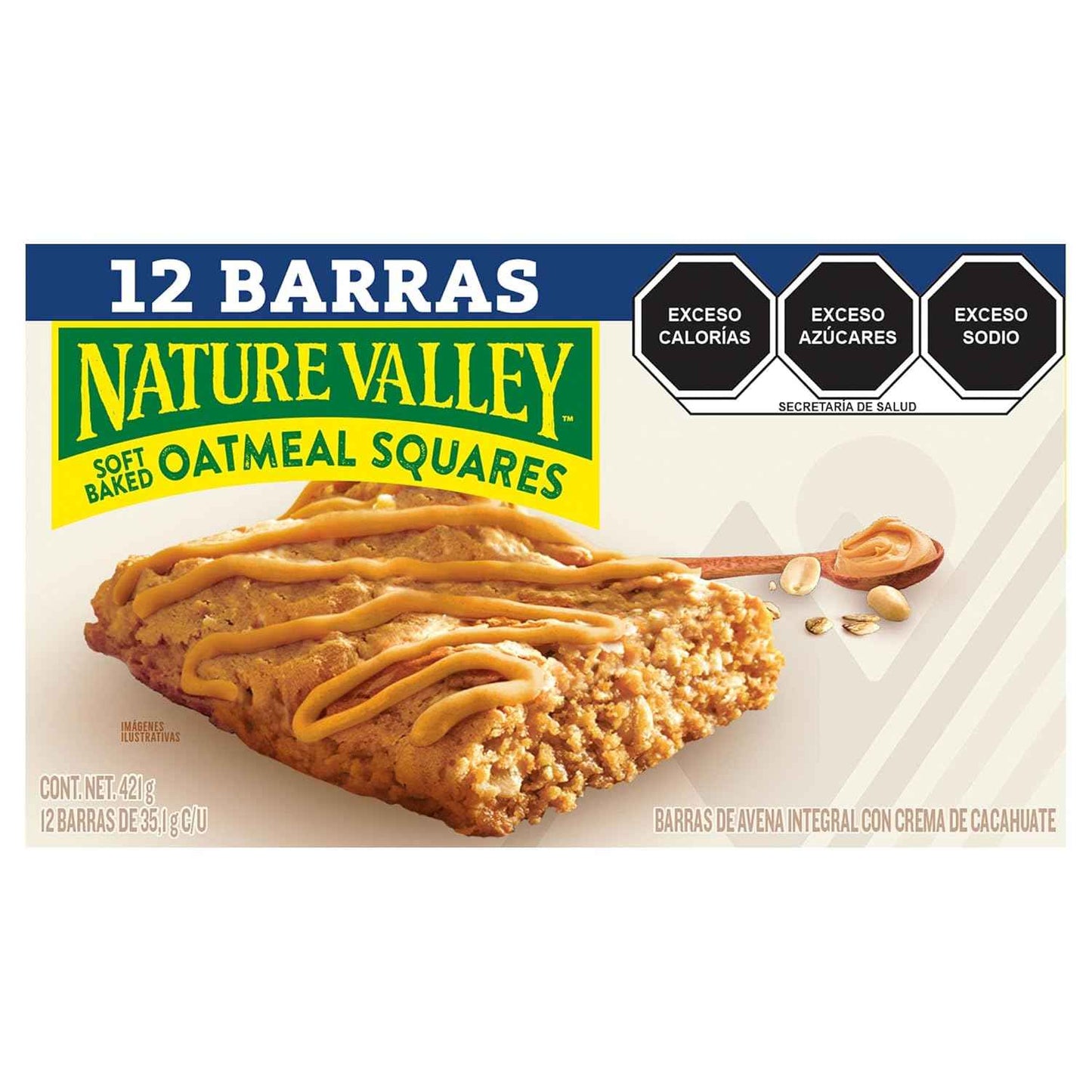 Nature Valley Soft Baked Oatmeal Squares – Parent-Approved Lunchbox Snack for Picky Eaters, 12 Bars