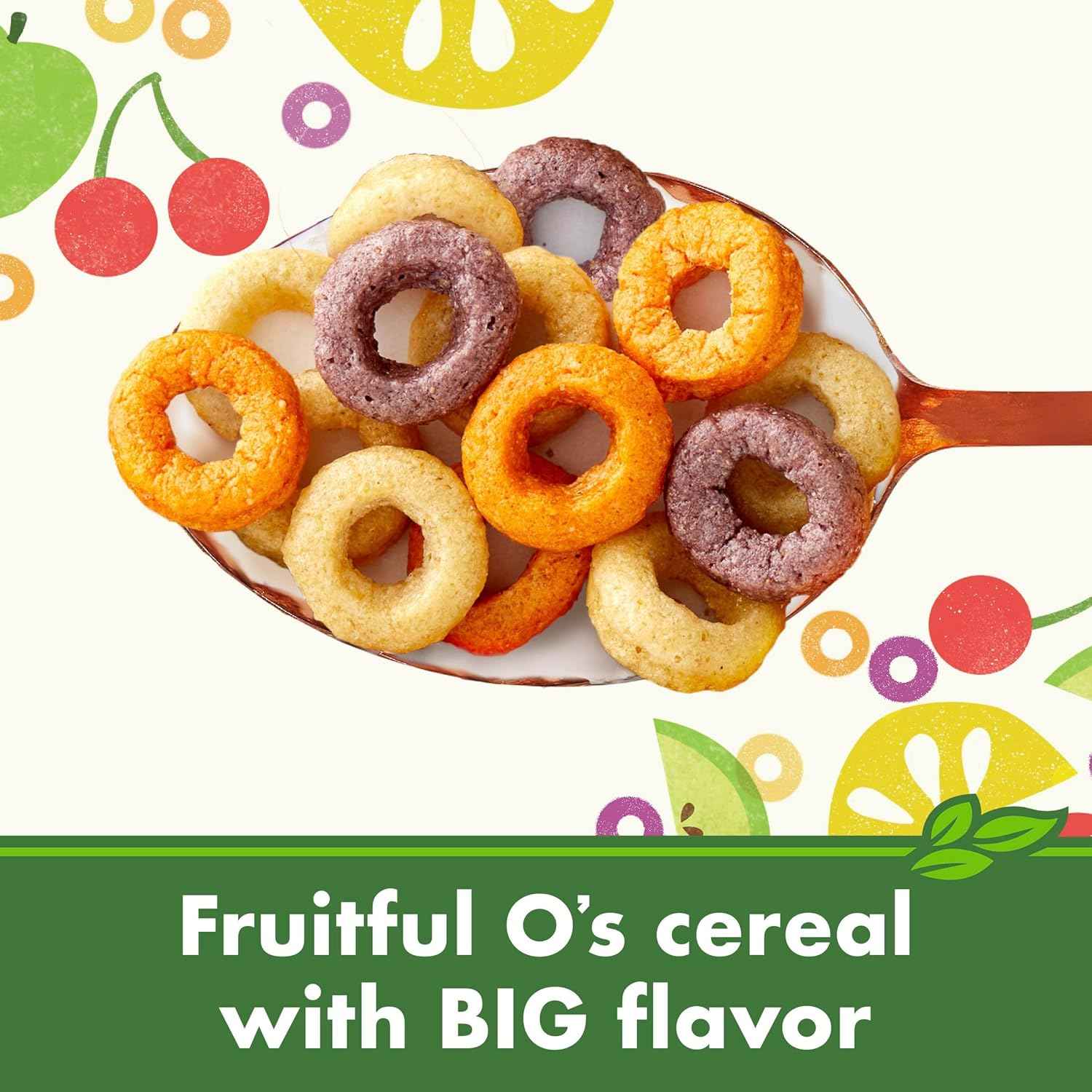 Cascadian Farm Organic Fruitful O's Cereal – Certified Gluten-Free Cereal Safe for Celiac Households