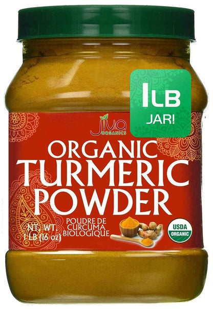 Jiva Organics Organic Turmeric Powder 1lb – Thoughtful Wellness Gift for Mom on Her Birthday or Mother's Day