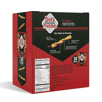 Dot's Pretzels Original Seasoned Pretzel Twists – Pantry Staple for Home Snacking and Chex Mix