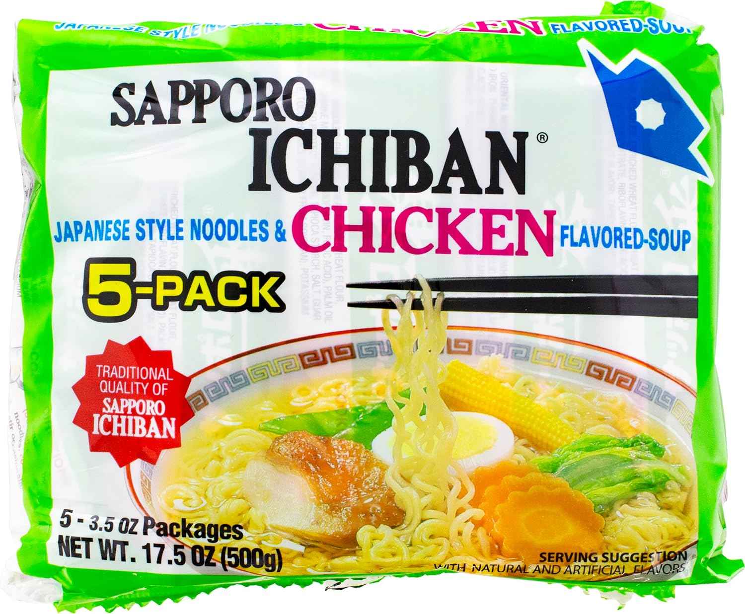 Sapporo Ichiban Chicken Flavored Noodle Soup – Clean Pantry Staple for an Uncluttered Kitchen Counter