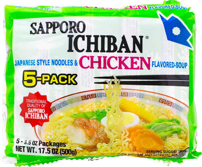Sapporo Ichiban Chicken Flavored Noodle Soup – Clean Pantry Staple for an Uncluttered Kitchen Counter