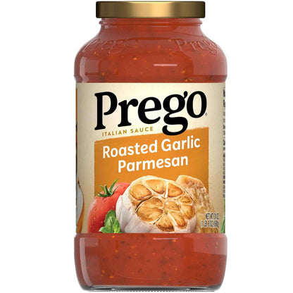 Prego Pasta Sauce Roasted Garlic & Herbs 24 oz – Quick Weeknight Dinner Shortcut for Busy Cooks