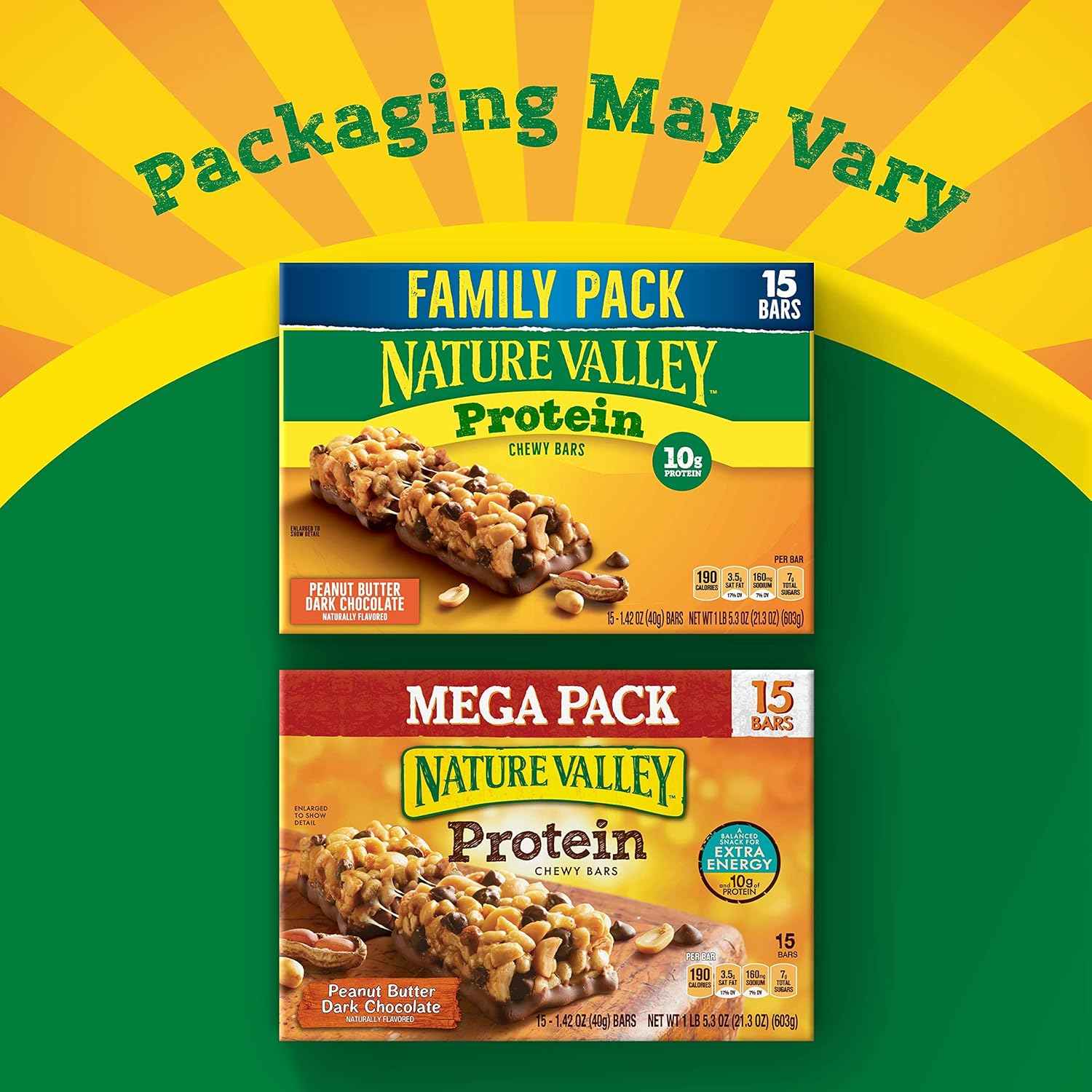 Nature Valley Protein Chewy Bars – Camping and Day Hike Energy Bar for Outdoor Adventures, Gluten Free 10 Count