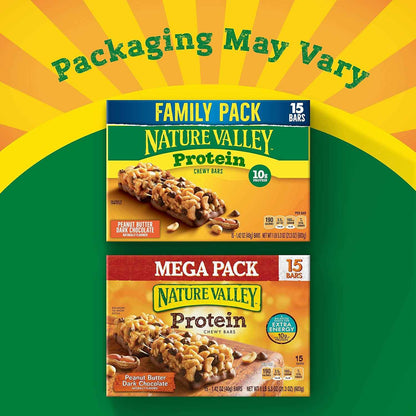 Nature Valley Protein Chewy Bars – Camping and Day Hike Energy Bar for Outdoor Adventures, Gluten Free 10 Count